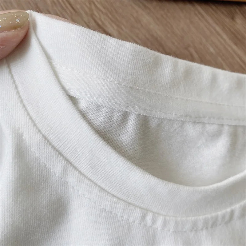 New Autumn Kids Long-Sleeved T-Shirt Girls Cute Letter Loose Fitting Tee Children Boys Handsome Tops Undershirt 2-7T Unisex