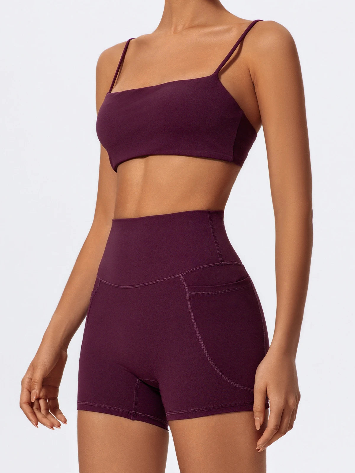 Pockets Workout Gym Legging Women Cycling Shorts Quick-Dry Yoga Clothes Breathable High Waist Sports Shorts Female