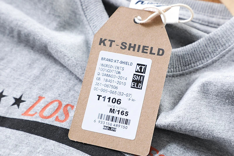 2025 Zomer Nieuw Amerikaans Retro 250g Korte Mouw O-hals Bedrukt T-shirt Herenmode 100% Katoen Gewassen Casual Losse Tops