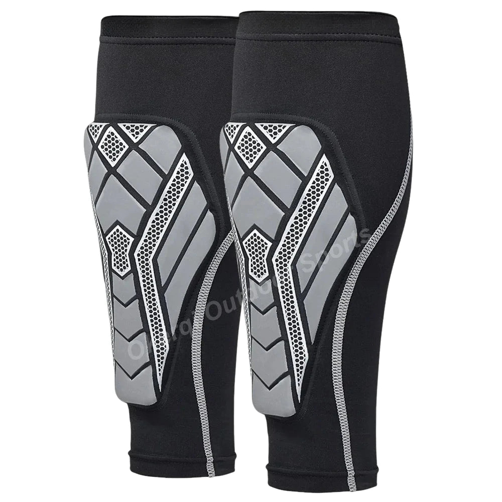 1Pair Unisex Calf Compression Sleeves with EVA Pad, Leg Support For Shin Splints - Shin Guards For Football And Track Sports