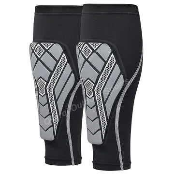 1Pair Unisex Calf Compression Sleeves with EVA Pad, Leg Support For Shin Splints - Shin Guards For Football And Track Sports