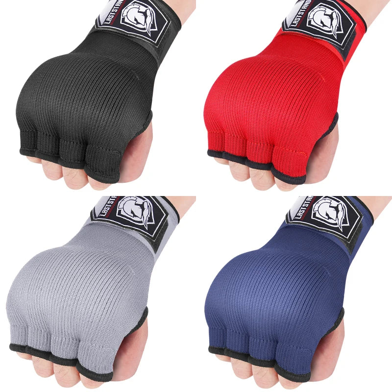 Gel Boxing Hand Wrap Gloves – Adjustable Half Finger MMA & Boxing Wrist Support Gloves with Long Strap Protective Training Gear