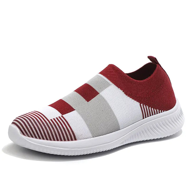 Fashion Women Sneakers Flat Shoes Woman Vulcanized Sneaker Women Slip On Sock Shoes Plus Size Women's Sneaker Zapatos De Mujer