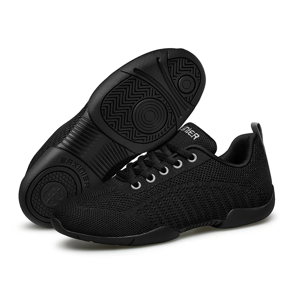 Girls Black Cheer Shoes Trainers Breathable Kids Training Dance Shoes Lightweight Youth Cheer Competition Sneakers