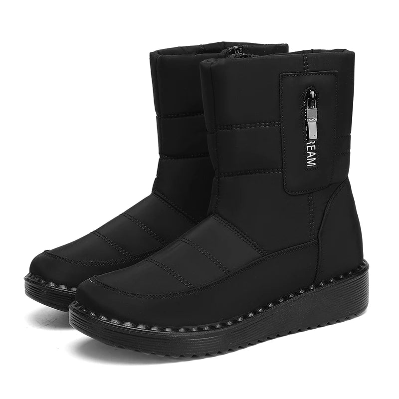 Boots Women Snow Plush Women's Boots Platform Women Shoes Casual Keep Warm Shoes Woman Flat Soft Winter Shoes Botas Mujer