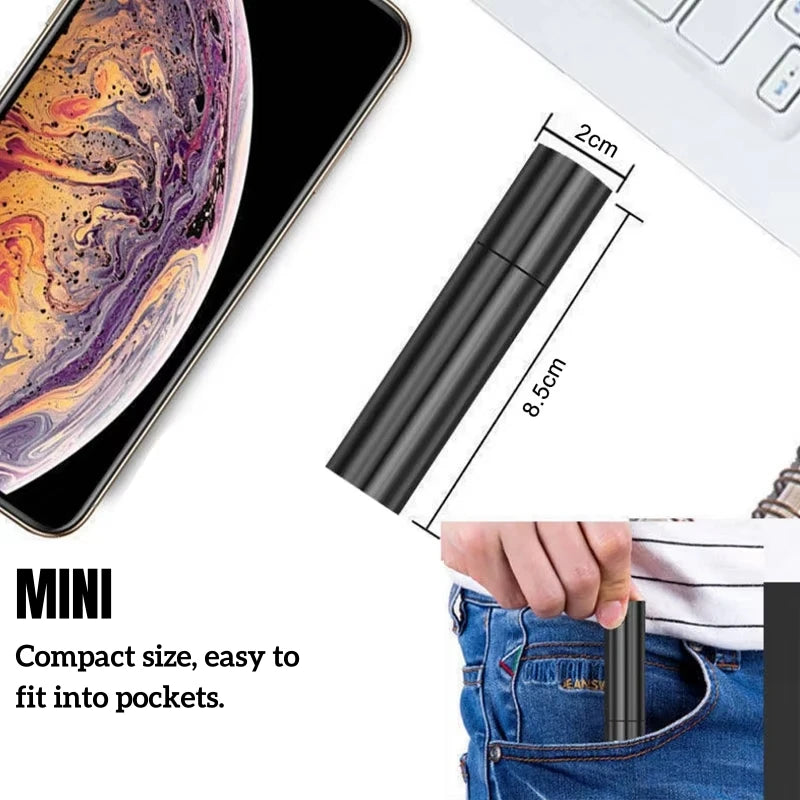 Mini Rechargable LED Flashlight Three Light Mode Waterproof Telescopic Powerful Flash Lights Outdoor Zoom Portable Torch