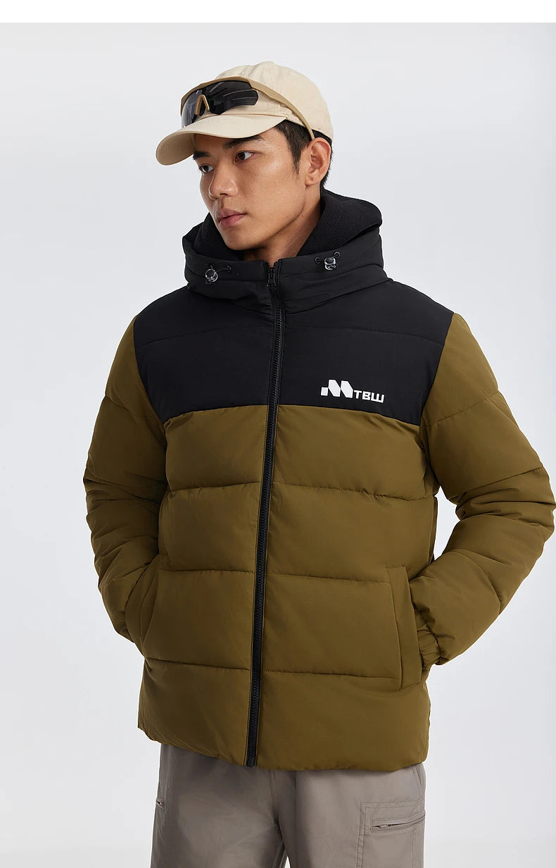 Unisex Winter Hooded Soft Cotton Padded Coat, Drawstring Warm Outerwear Jacket For Men & Women