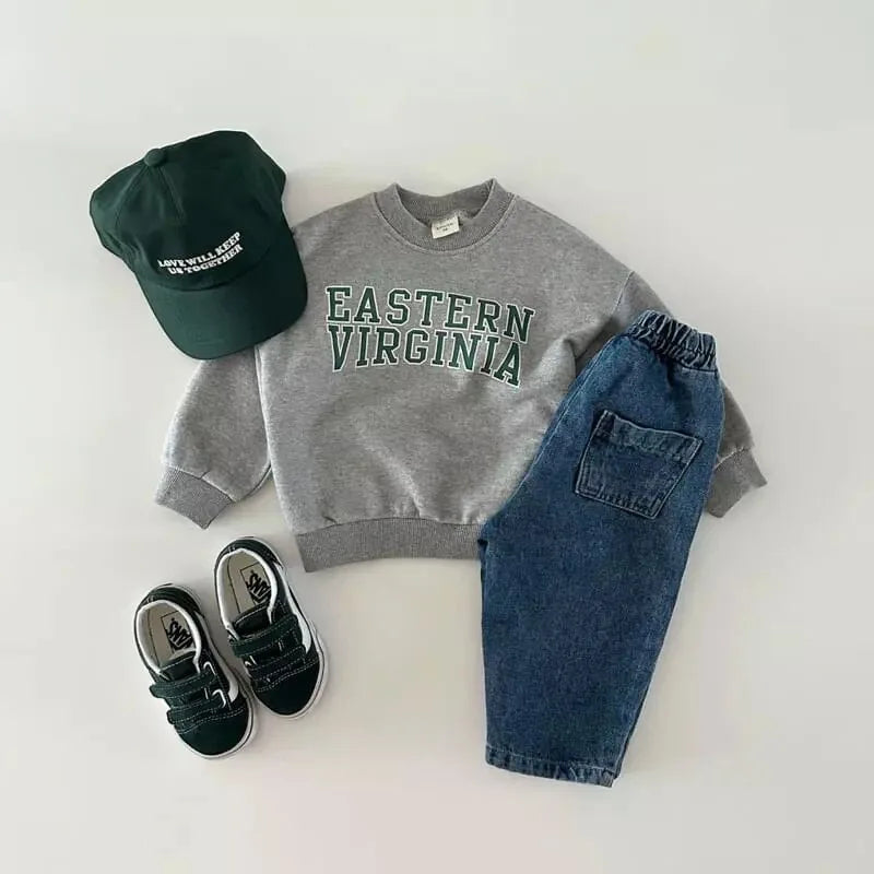 Spring Kids Trousers Korean Style Girls Boys Jeans Skinny Base Denim Trousers 4-12Y Unisex