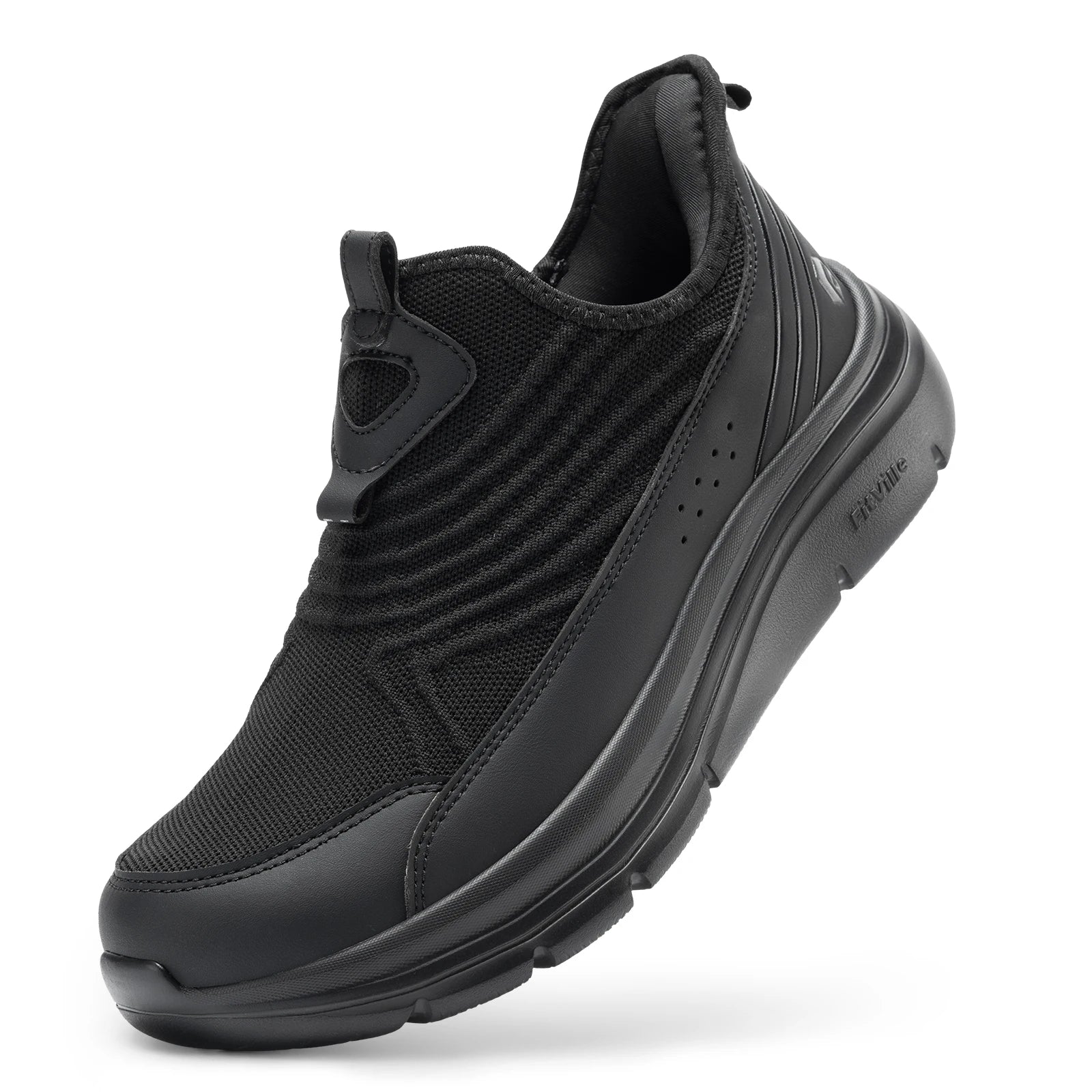 Wide Men's Slip-On Walking Shoes Lightweight Breathable Outdoor Casual Sports Running Shoes Sneakers For Swollen Feet