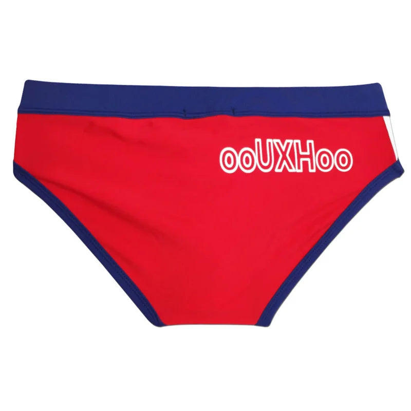 Men’s Printed Swim Briefs – Low Waist Padded Swimsuit for Beach, Pool & Summer Sports
