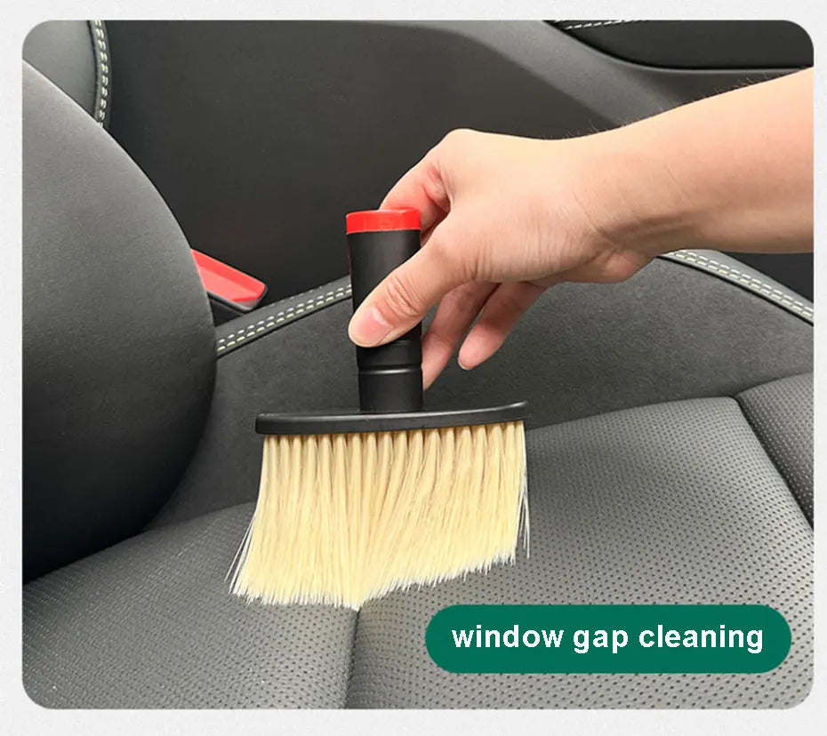 SEAMETAL Car Interior Cleaning Brush Soft Bristles Dust Removal Brush Auto Air Outlet Gaps Duster for Car Detailing Clean Tool