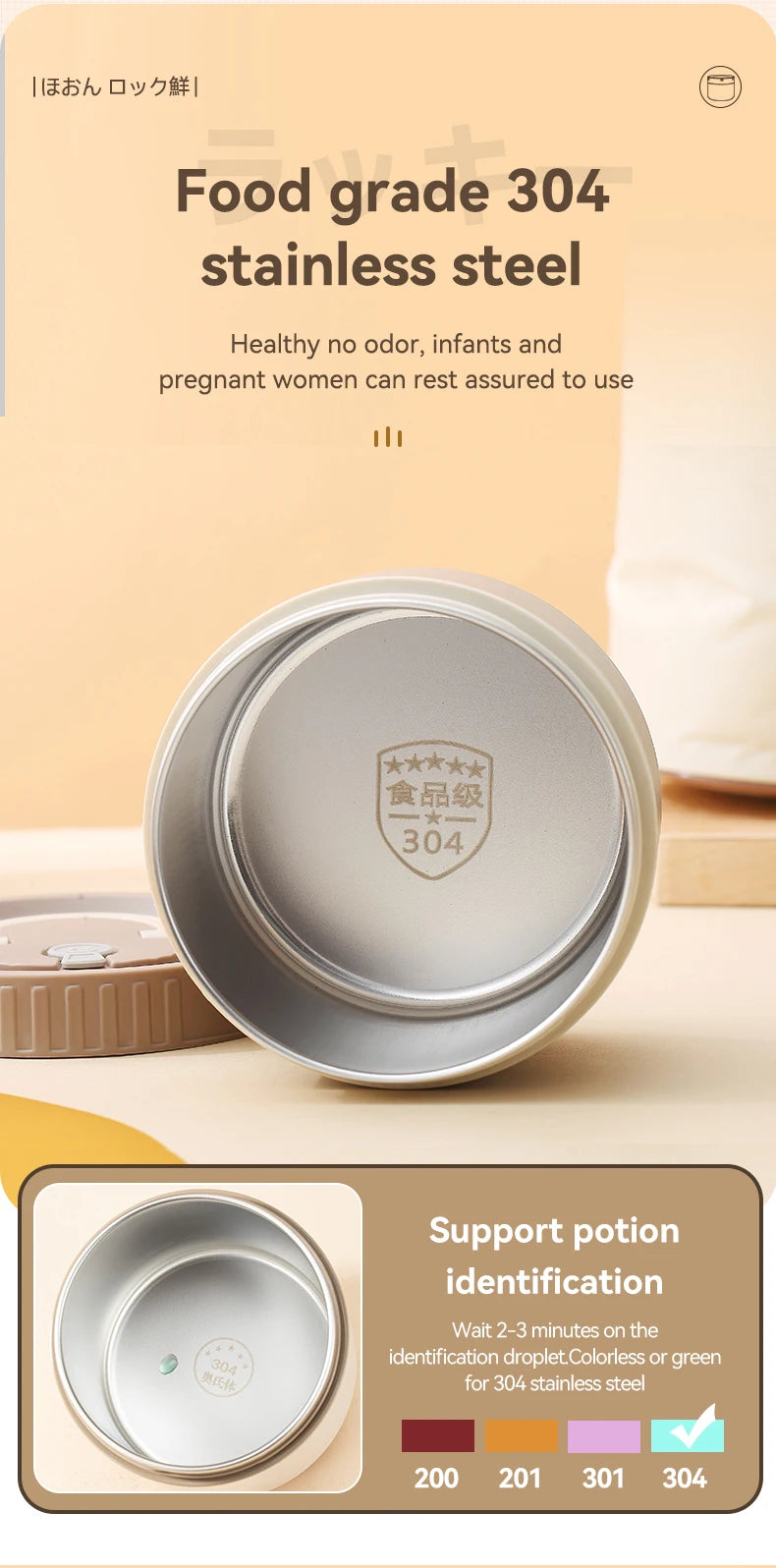 WORTHBUY Bento Lunch Box Set, Portable Keep Warm Lunch Container With Insulated Bag, 18/8 Stainless Steel Thermal Food Container