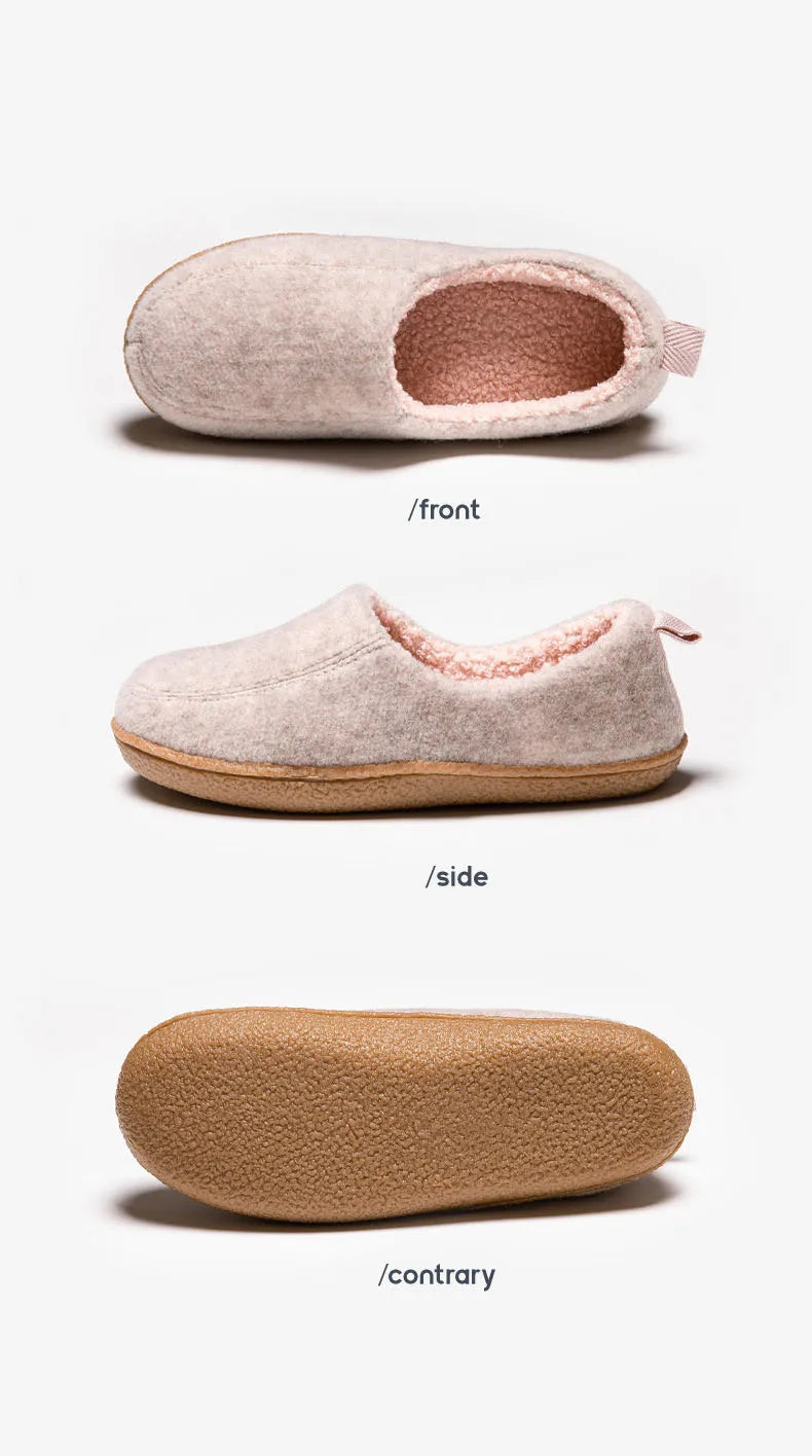 Women's Winter Warm Plush Slippers Slip-On Suitable For Indoor Outdoor and Bedroom Use Fluffy Classic Cotton Slippers For Ladies