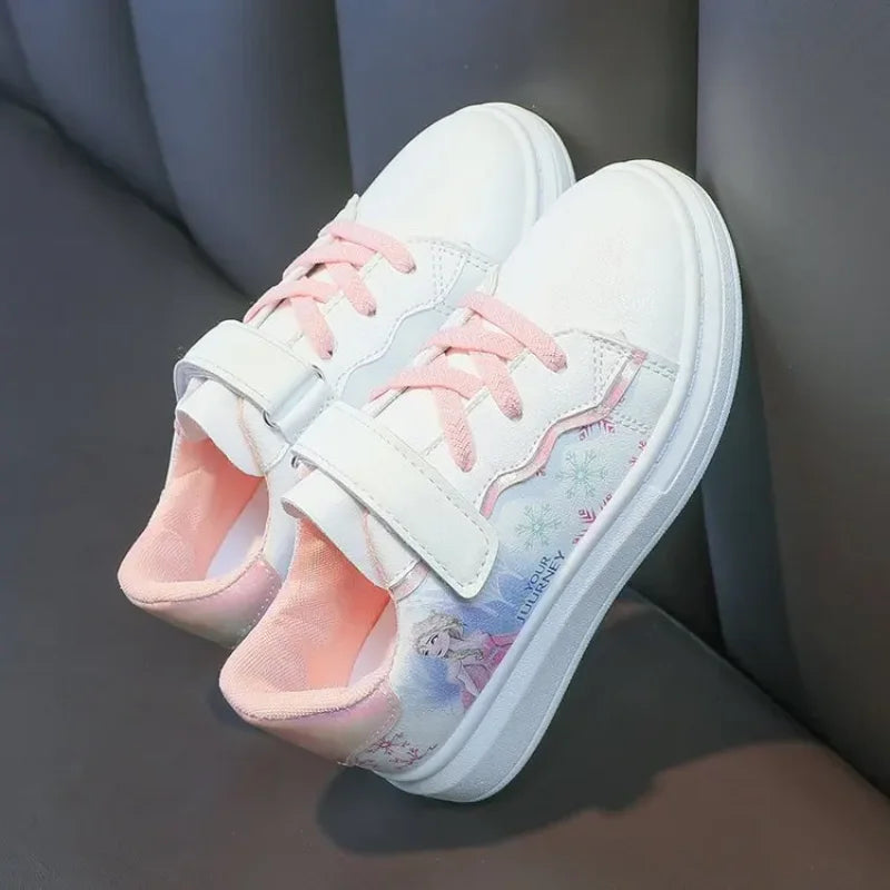Disney Kids Girls Shoes fashion Children Sneakers Girls Elsa Frozen Princess Casual Sport Shoes Student Shoes Teen Shoes