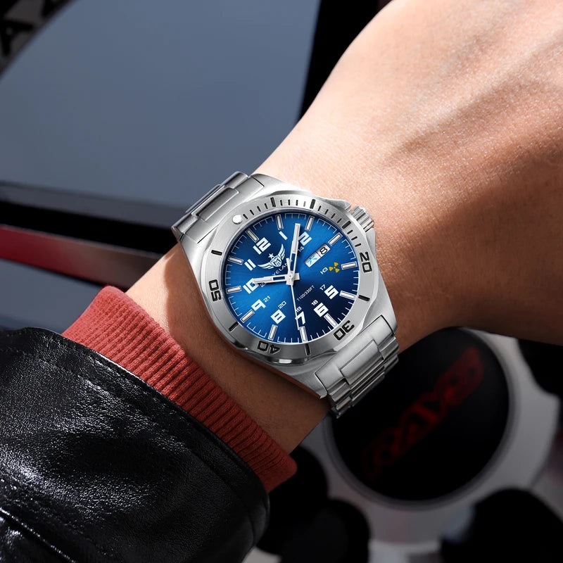 Yelang V1019 44MM Men's Mechanical Automatic Watch NH36 Movement 300M Waterproof Sapphire Lens 10BAR Deep Diving Stainless Steel Watch