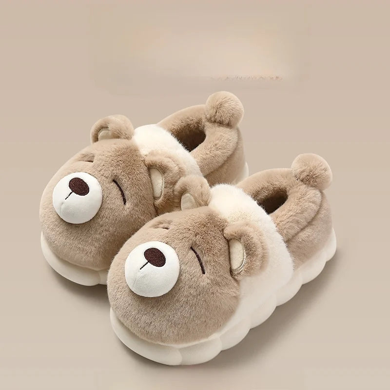 Unisex Slippers House Shoes Cartoon Children Winter Shoes Warm Anti-Slip Soft Bottom Shoes For Boys & Girls Size 36-45