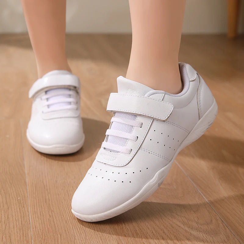 Youth Cheerleading Shoes Girls White Dance Shoes Women Sneakers Training Tennis Kids Competitive Aerobics Shoes