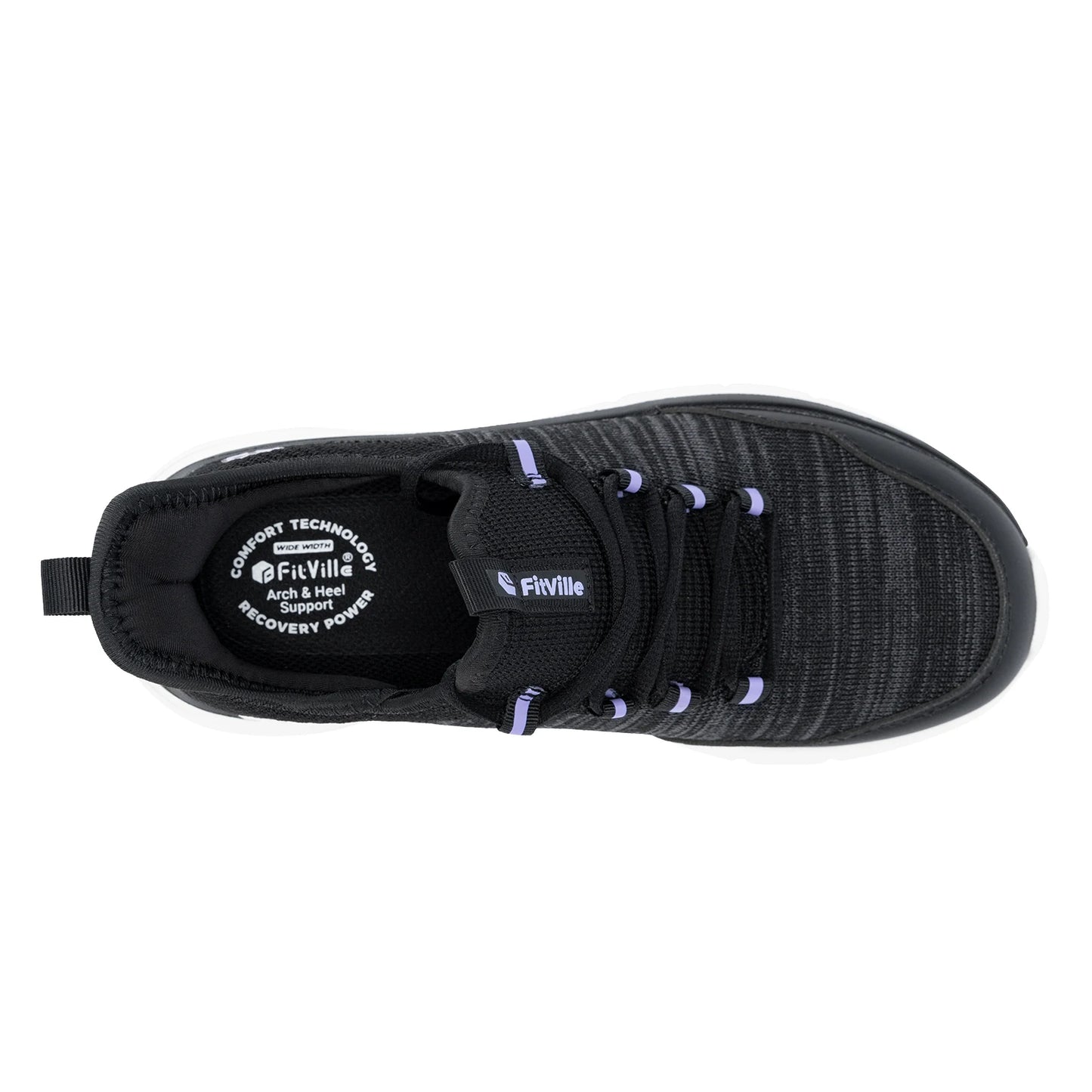 Women's Wide Foot Slip-On Sneakers Hands-Free Running Shoes Walking Shoes for Fat Feet Flat Feet Plantar Fasciitis