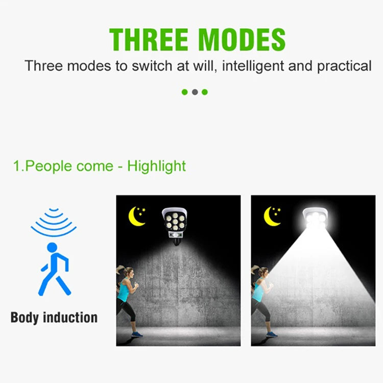 77 LED Solar Light Motion Sensor Security Dummy Camera Wireless Outdoor Flood Light IP65 Waterproof Lamp 3 Mode For Home Garden