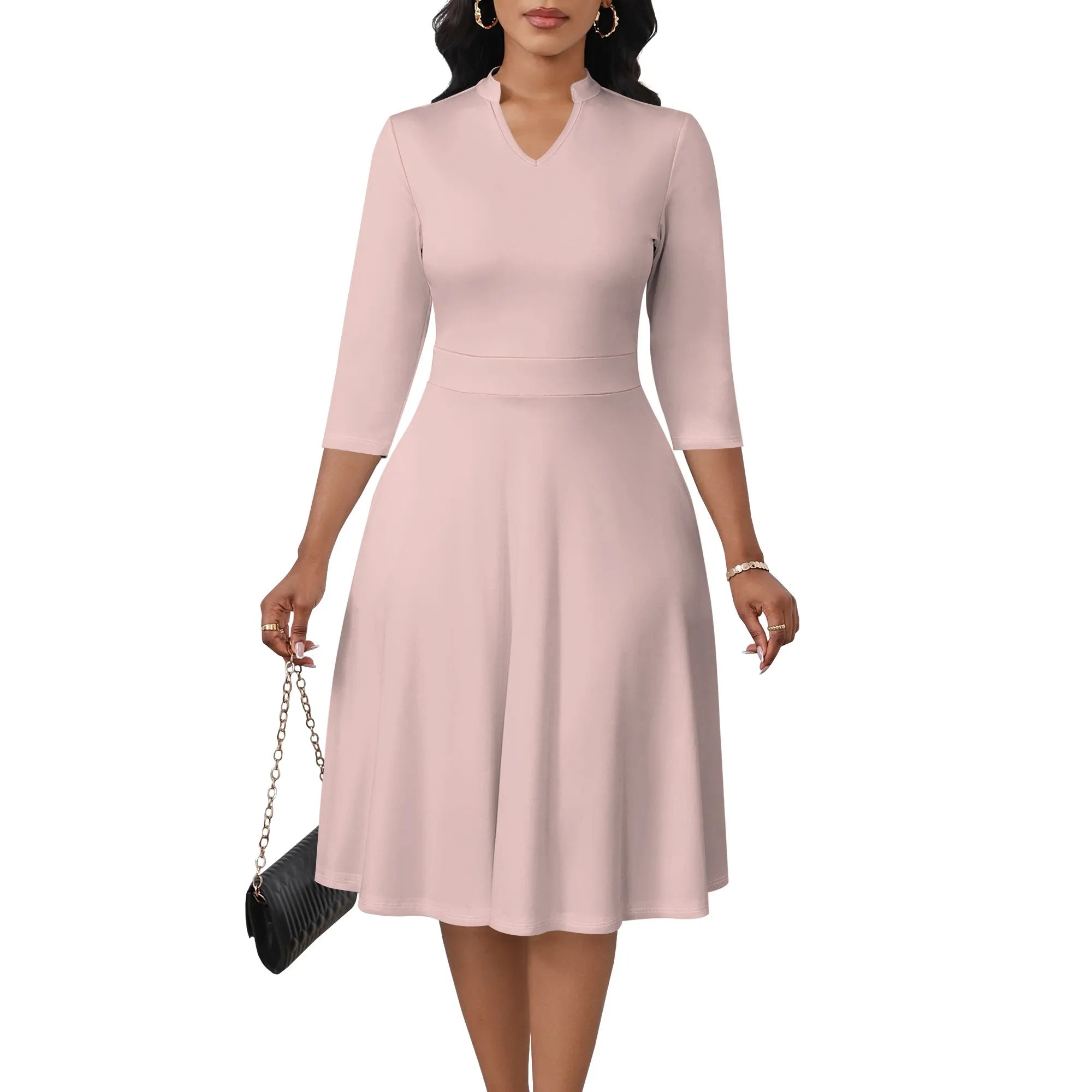 Women's Floral Off Shoulder Maxi Dress 3/4 Sleeve Pink Multicolor Slit Party Evening