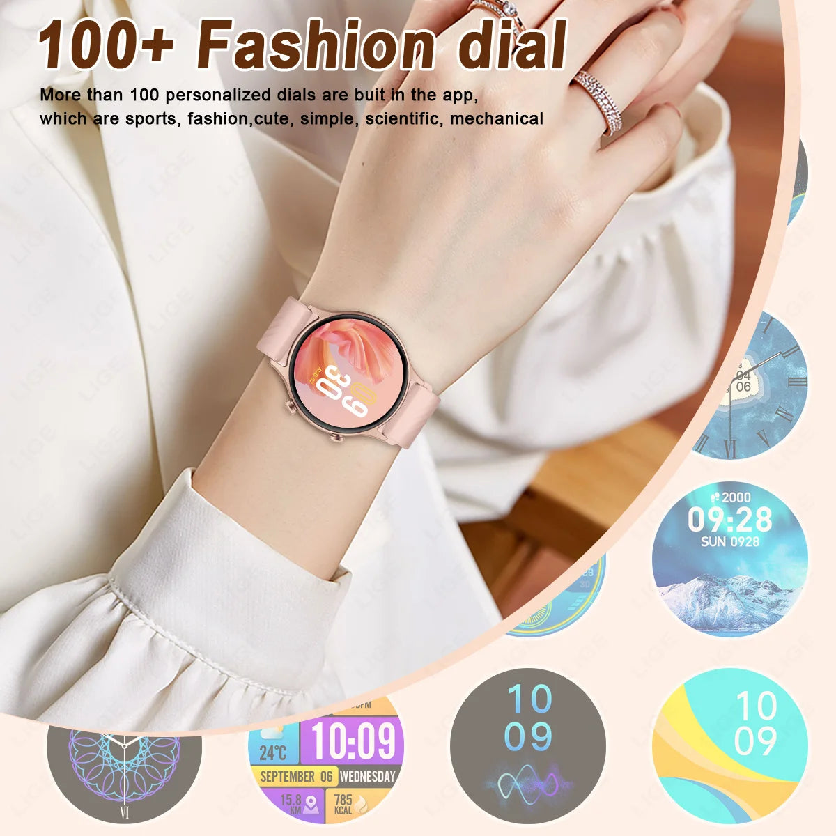 2025 Nieuwe Smartwatch voor dames AMOLED HD-scherm Altijd aan Bluetooth-oproep IP68 Waterdicht GPS Smart Men-horloge - Compatibel met Android IOS