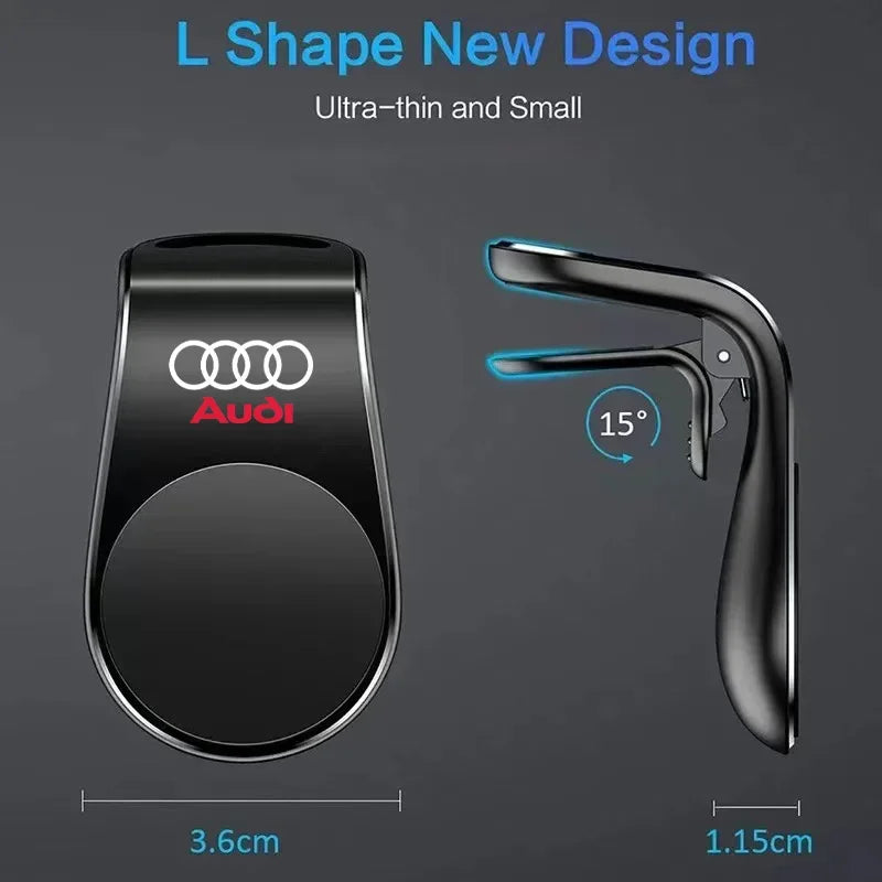 1Pcs Magnetic Car Phone Holder Metal Stand Accessories For Audi A6 C5 C6 C7 C8 A4 B5 B6 B7 B8 B9 S3 S4 S5 Q3 8U Q5 8R Q7 Q8 TT
