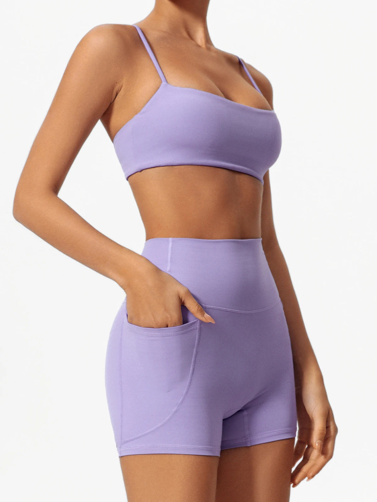 Pockets Workout Gym Legging Women Cycling Shorts Quick-Dry Yoga Clothes Breathable High Waist Sports Shorts Female