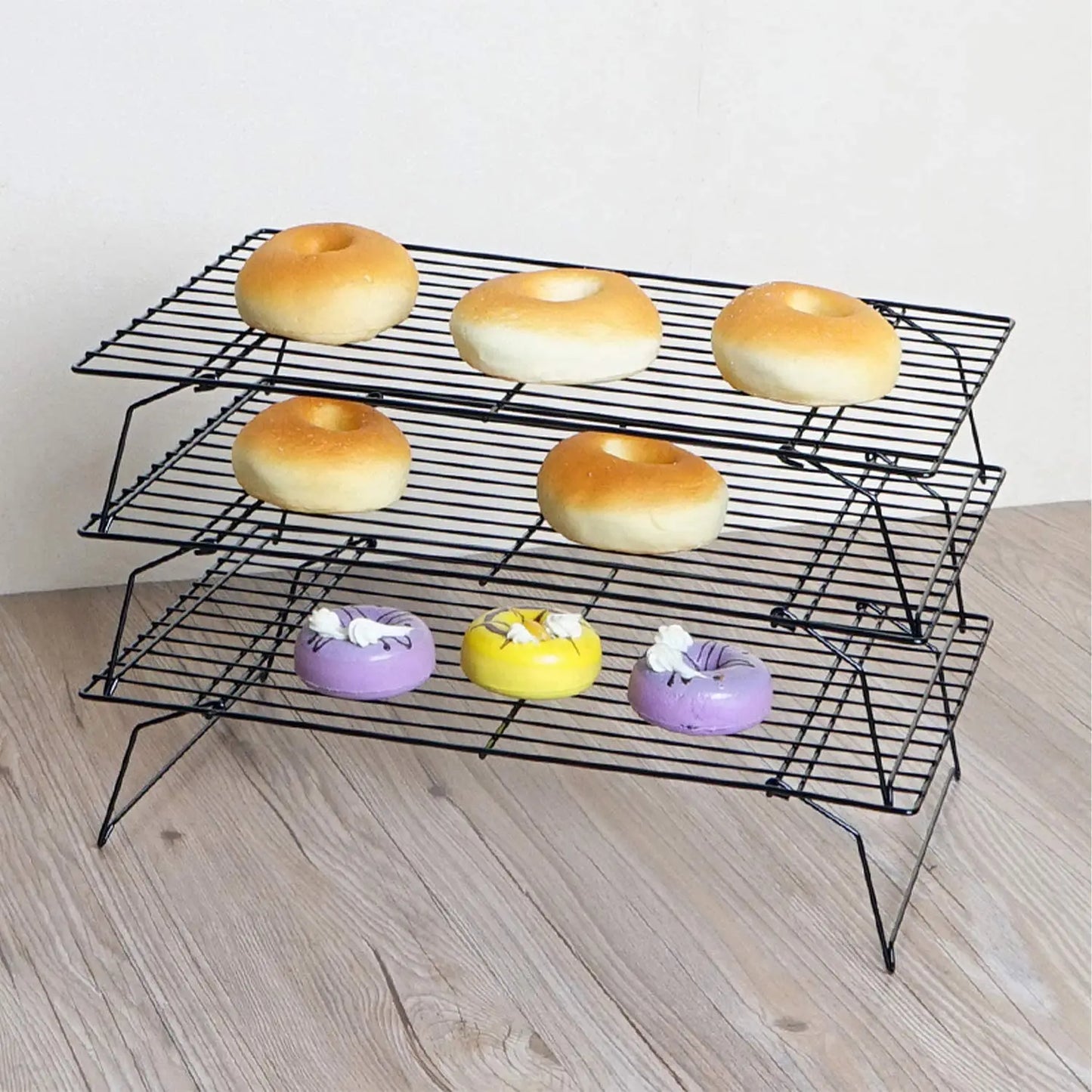 Stainless Steel Non Stick Wire Grid Baking Tray Cake Cooling Rack Oven Kitchen Pizza Bread Cookie Holder Barbecue Shelf