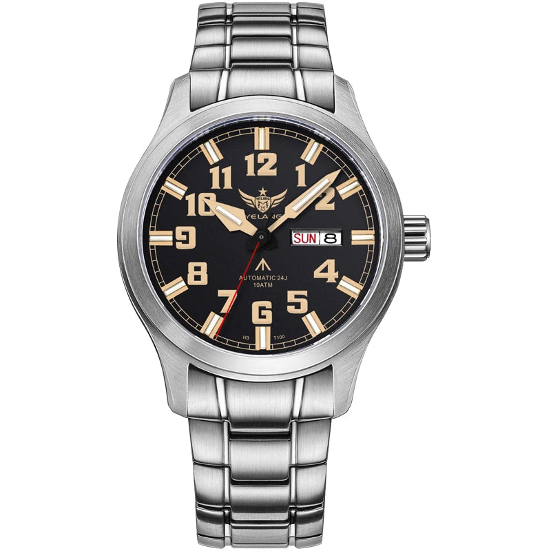 Yelang V1007 42MM Men Watch NH36 Luminous T100 Brand 100M Waterproof Mechanical Automatic Watch Sapphire Lens Reloj Business