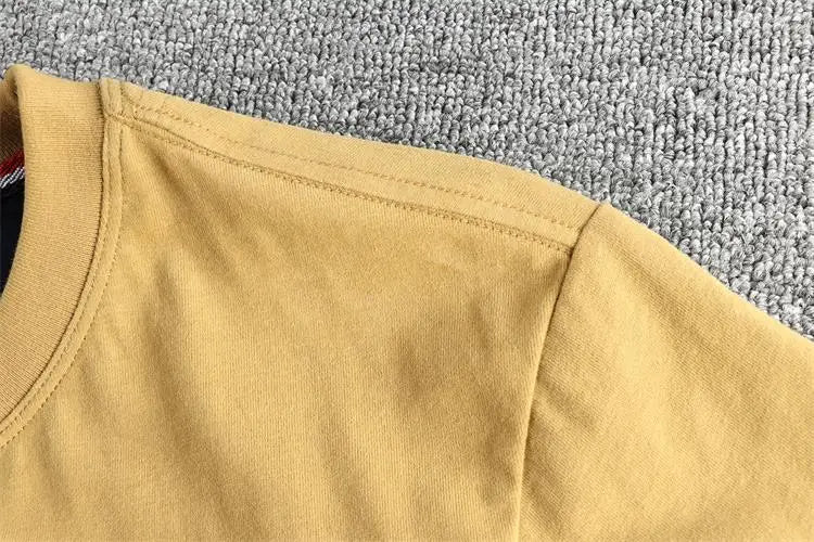 2025 Summer New American Retro Short Sleeve O-neck Letter Printed T-shirt Men's Fashion 100% Cotton Washed Casual Youth Tops