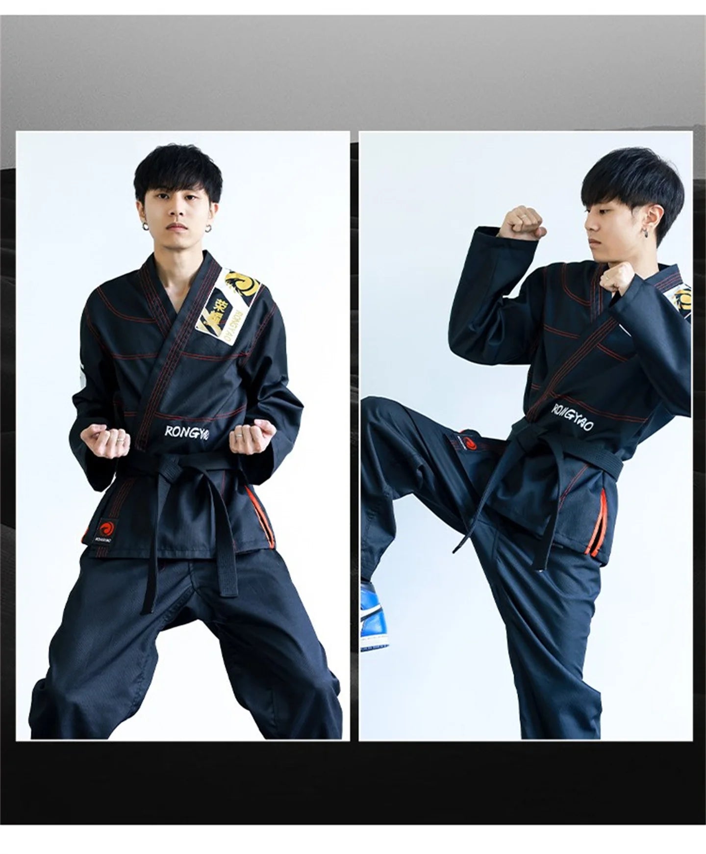 Taekwondo Dobok Uniform Set – Karate & Jiu Jitsu Training Suit for Adults & Kids with Long or Short Sleeve Top and Pants