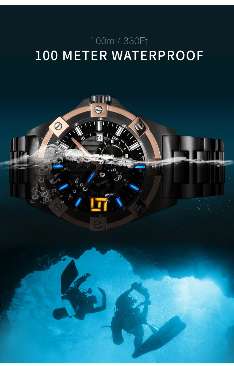 Yelang V1030 Men Brand Watches Japan MIYOTA 8219 Automatic Mechanical Luxury Wristwatch Swiss Luminous Waterproof T100 Watch