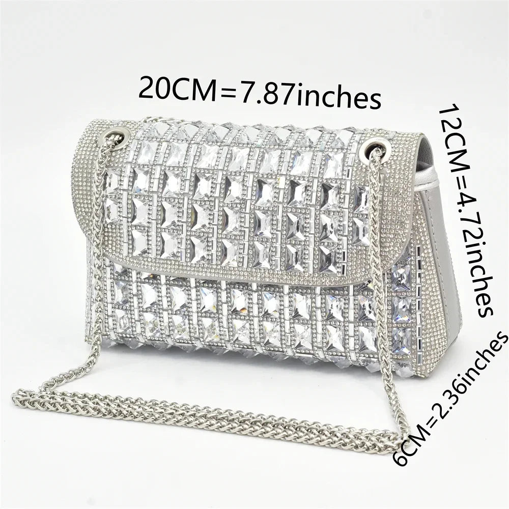 Italian Design Elegant Evening Shoes and Bag Set African Crystal Comfortable Shoes and Bag Commuter Women's Shoes