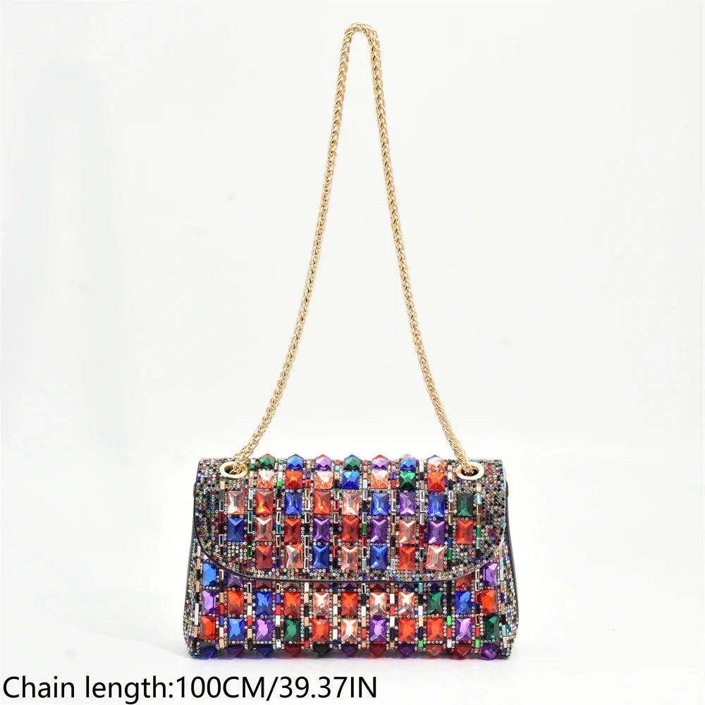 Italian Design Elegant Evening Shoes and Bag Set African Crystal Comfortable Shoes and Bag Commuter Women's Shoes