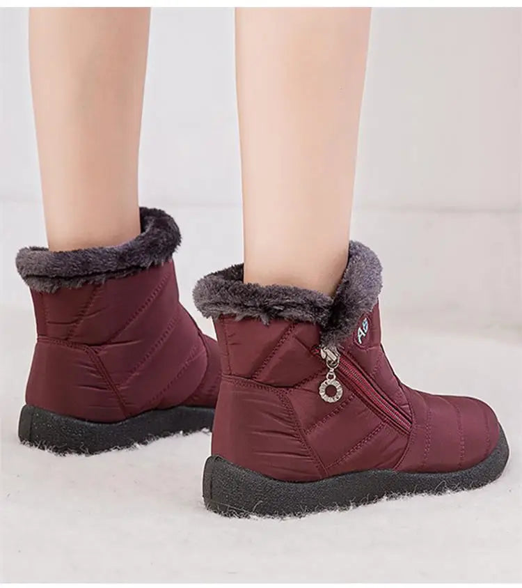 Snow Boots Women Comfortable Ladies Shoes Waterproof Shoes For Women Zipper Women Shoes Soft Keep Warm Winter Boots Botas Mujer