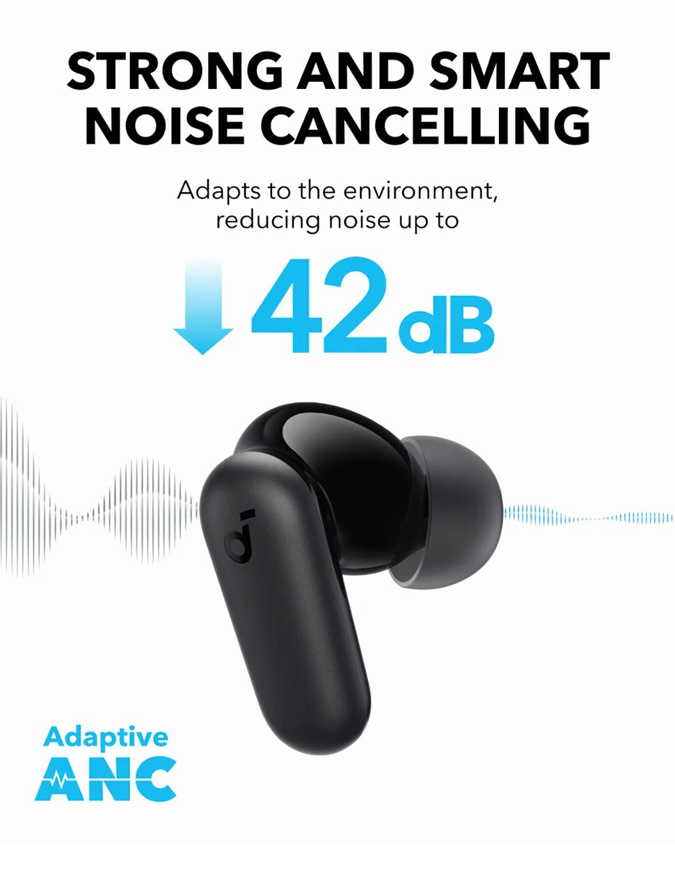 Soundcore by Anker P30i Noise Cancelling Earbuds 45H Wireless Earphone Bluetooth Wireless Bluetooth Headphones TWS Earphones