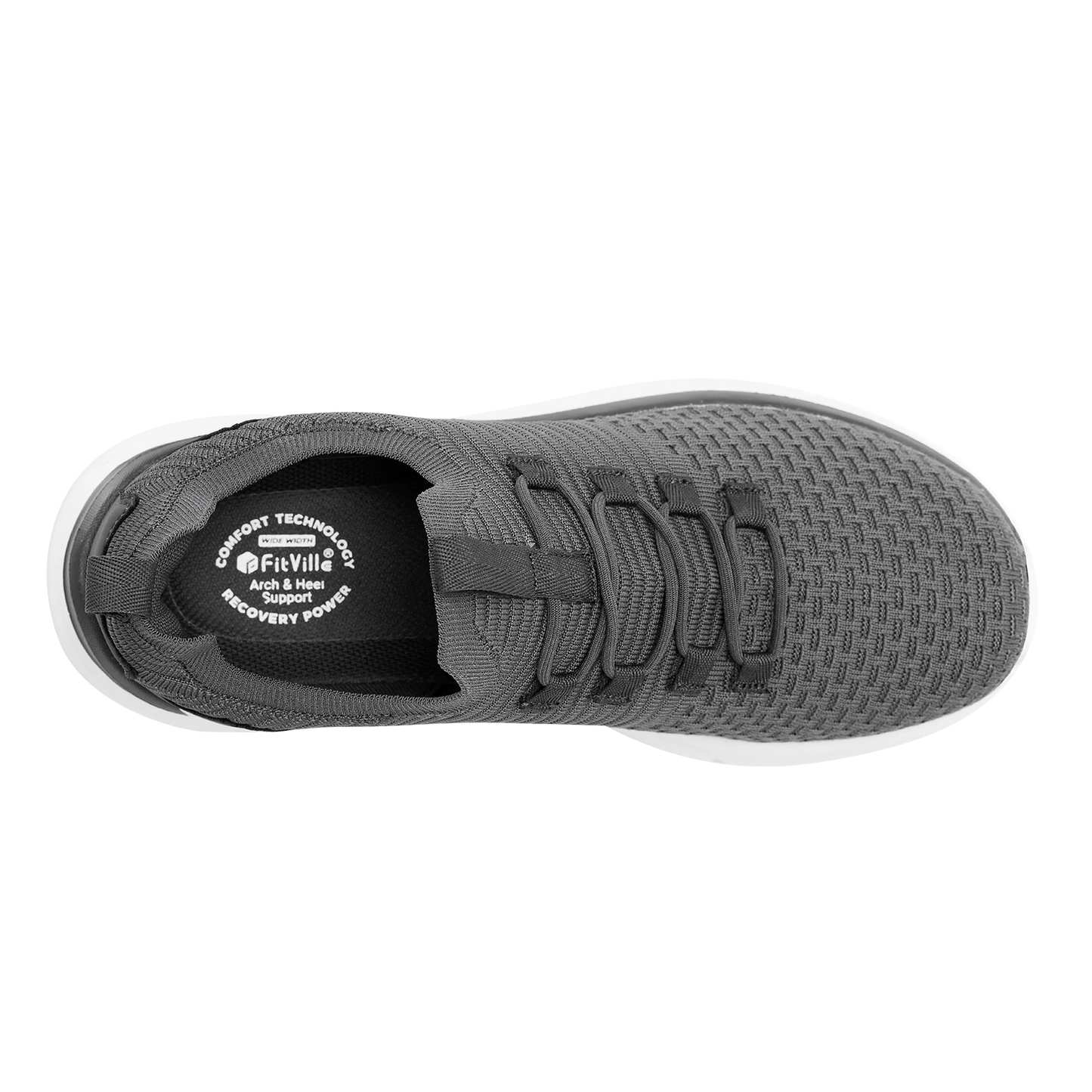 Men's Shoes Slip on Walking Sneakers Lightweight Wide Width for Flat Feet Plantar Fasciitis Heel Pain Relief