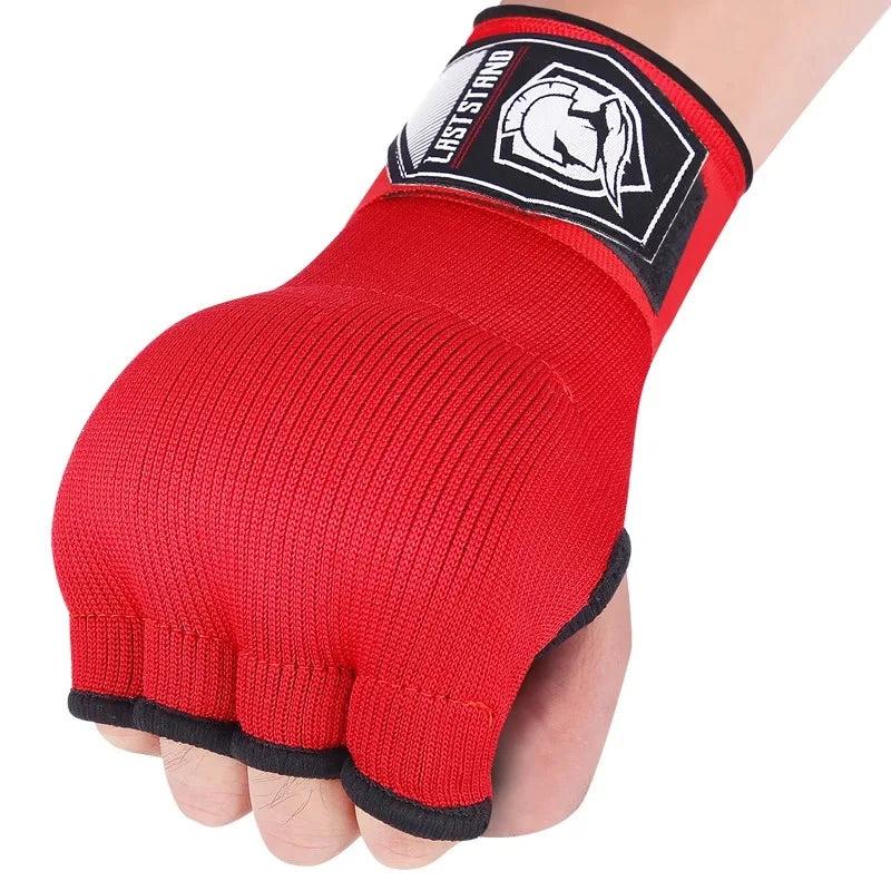Gel Boxing Hand Wrap Gloves – Adjustable Half Finger MMA & Boxing Wrist Support Gloves with Long Strap Protective Training Gear