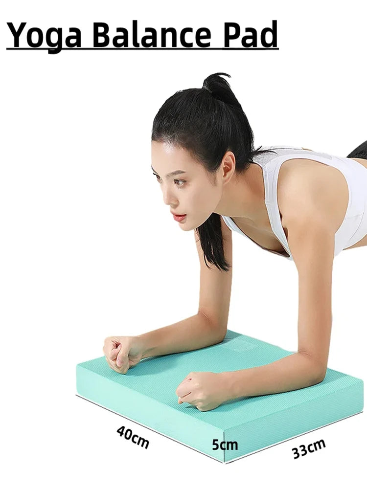 Balance Pad, Non-Slip Foam Mat & Ankles Knee Pad Cushion for Core Balance and Strength Stability Training, Yoga & Fitness