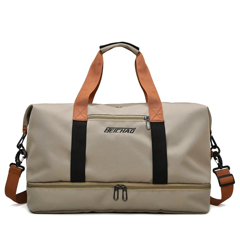 Travel And Portable Fitness Sports Bag With Shoulder Crossbody Feature - Chest & Handbag Duffle Carry On Weekender Bag