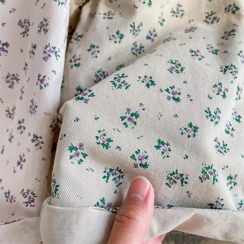 Autumn Kids Pants Floral Girls Boys Trousers Children's Clothes 12M-6T Unisex