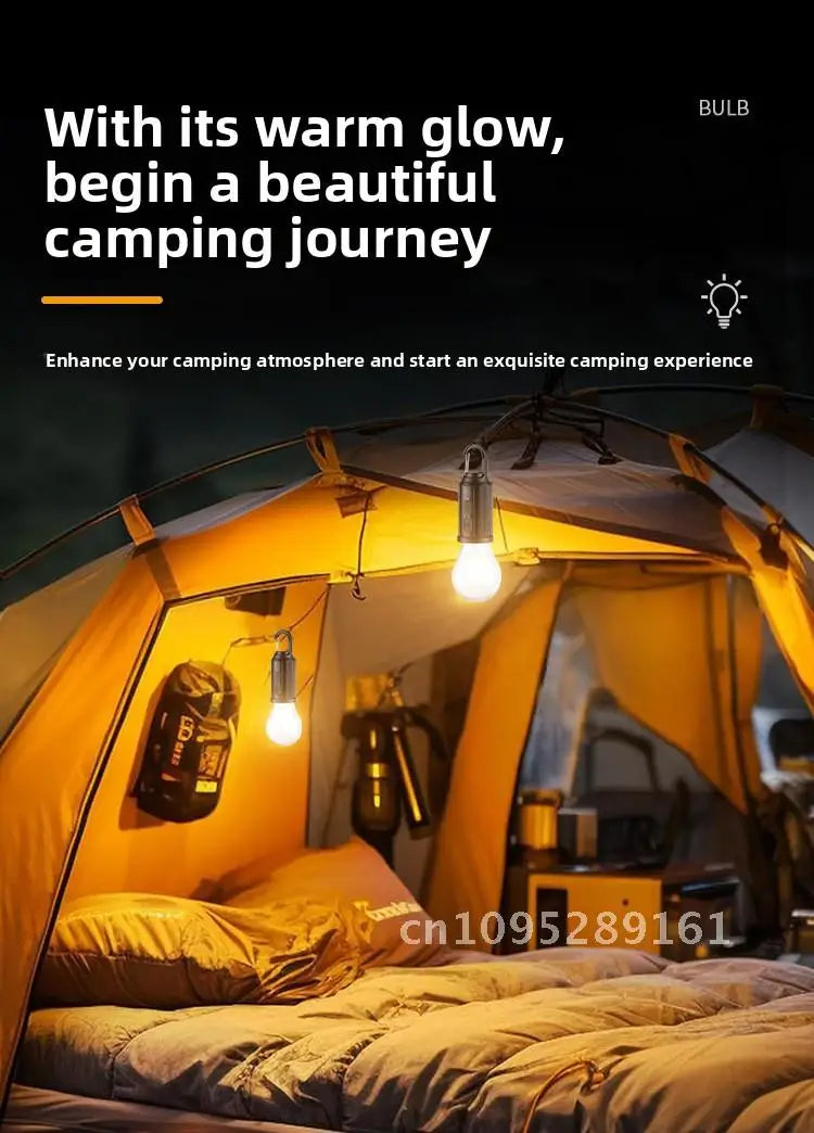 Solar Charging Retro LED/Tungsten Camping Light Emergency Tent Bulb Outdoor Lighting Cross Border New Style