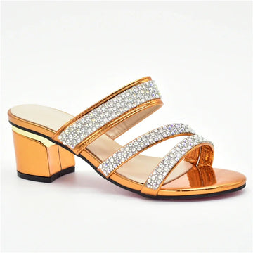 Italian Style Summer Slippers Sweet Style for Royal Wedding Party Sling Backs Sandals Rhinestone Women Wedding Shoes