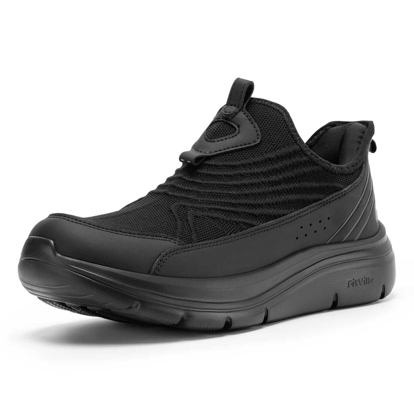 Wide Men's Slip-On Walking Shoes Lightweight Breathable Outdoor Casual Sports Running Shoes Sneakers For Swollen Feet