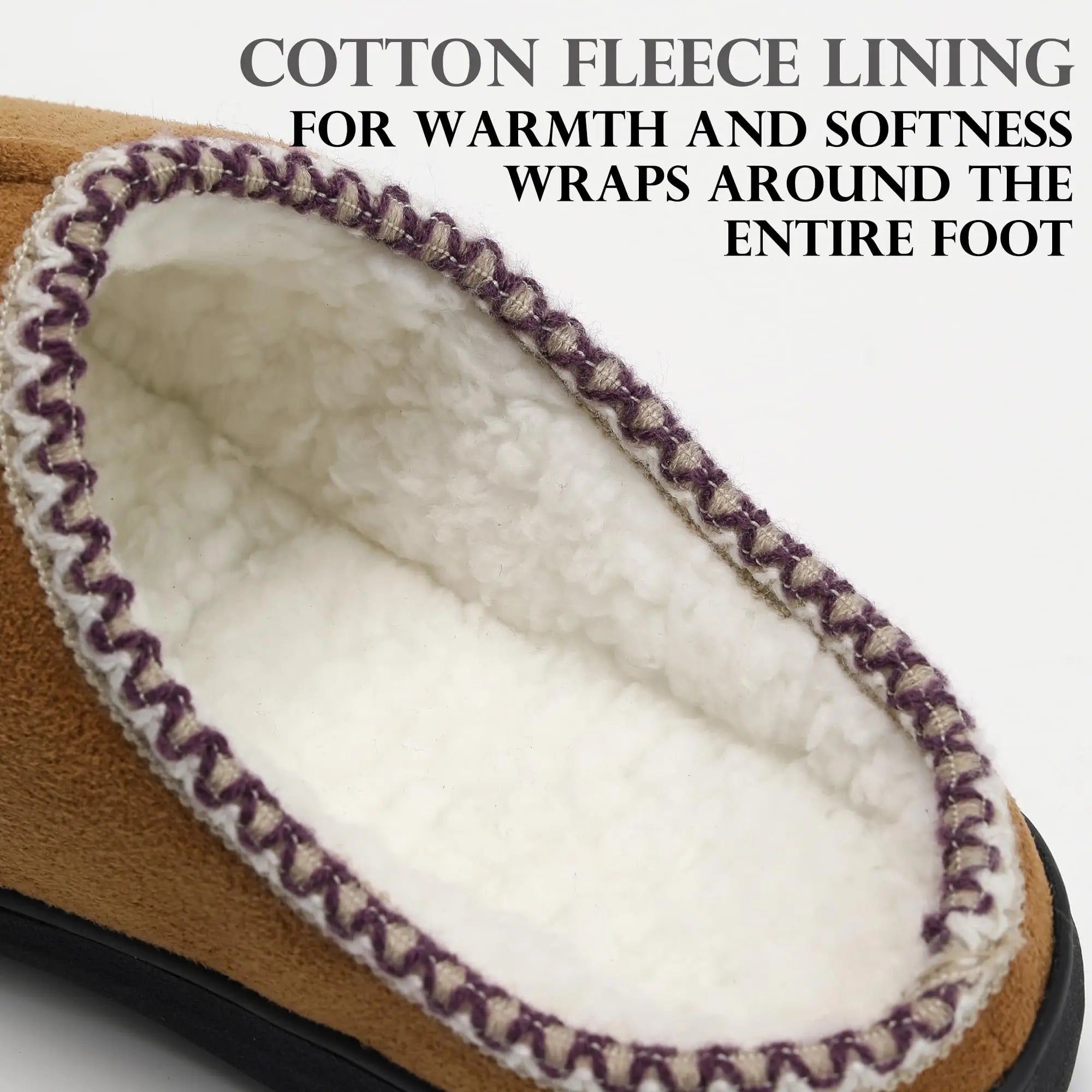 Unisex Winter House Slippers Anti-Slip Fluffy Warm Memory Foam Cotton Slippers With Durable Rubber Sole for Men & Women