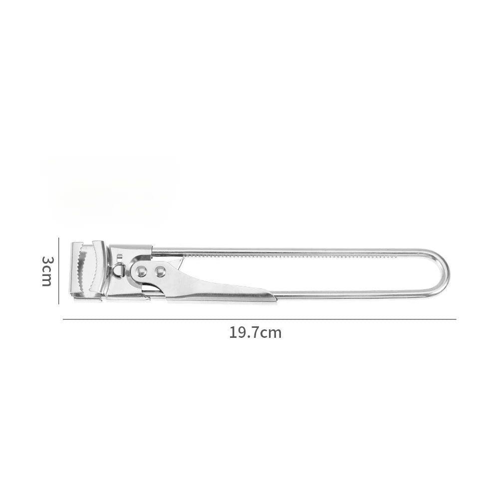 Verstelbare roestvrijstalen, antislip, multifunctionele pot- en flesopener, ergonomisch, robuust keukengereedschap