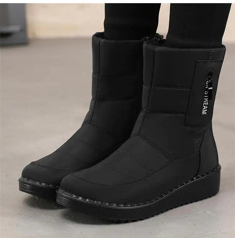 Boots Women Snow Plush Women's Boots Platform Women Shoes Casual Keep Warm Shoes Woman Flat Soft Winter Shoes Botas Mujer