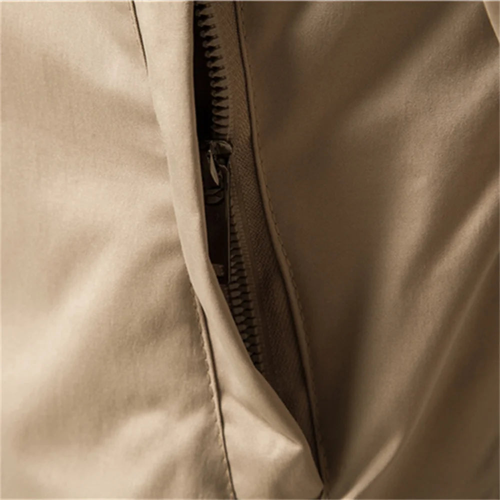Solid Colour Bomber Jacket Men's Casual Slim Fit Baseball Jackets Autumn Fashion High Quality Jackets for Men