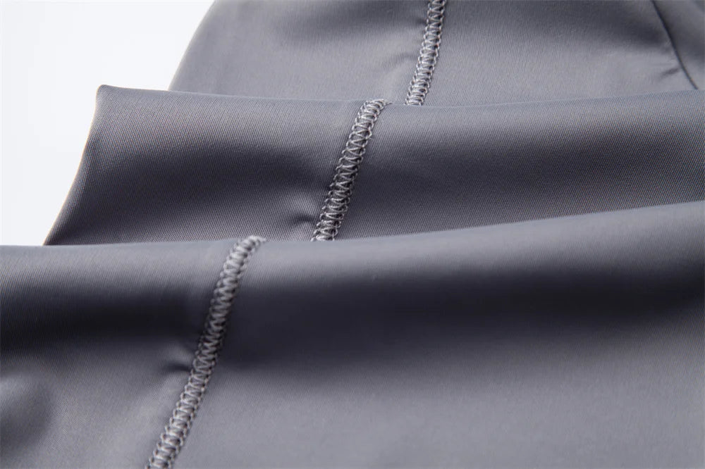 Men's UPF100+ Sun Protection Long Sleeve Shirt Solid Colour Zipper Outdoor Shirts Stand Collar Quick Dry T-Shirts