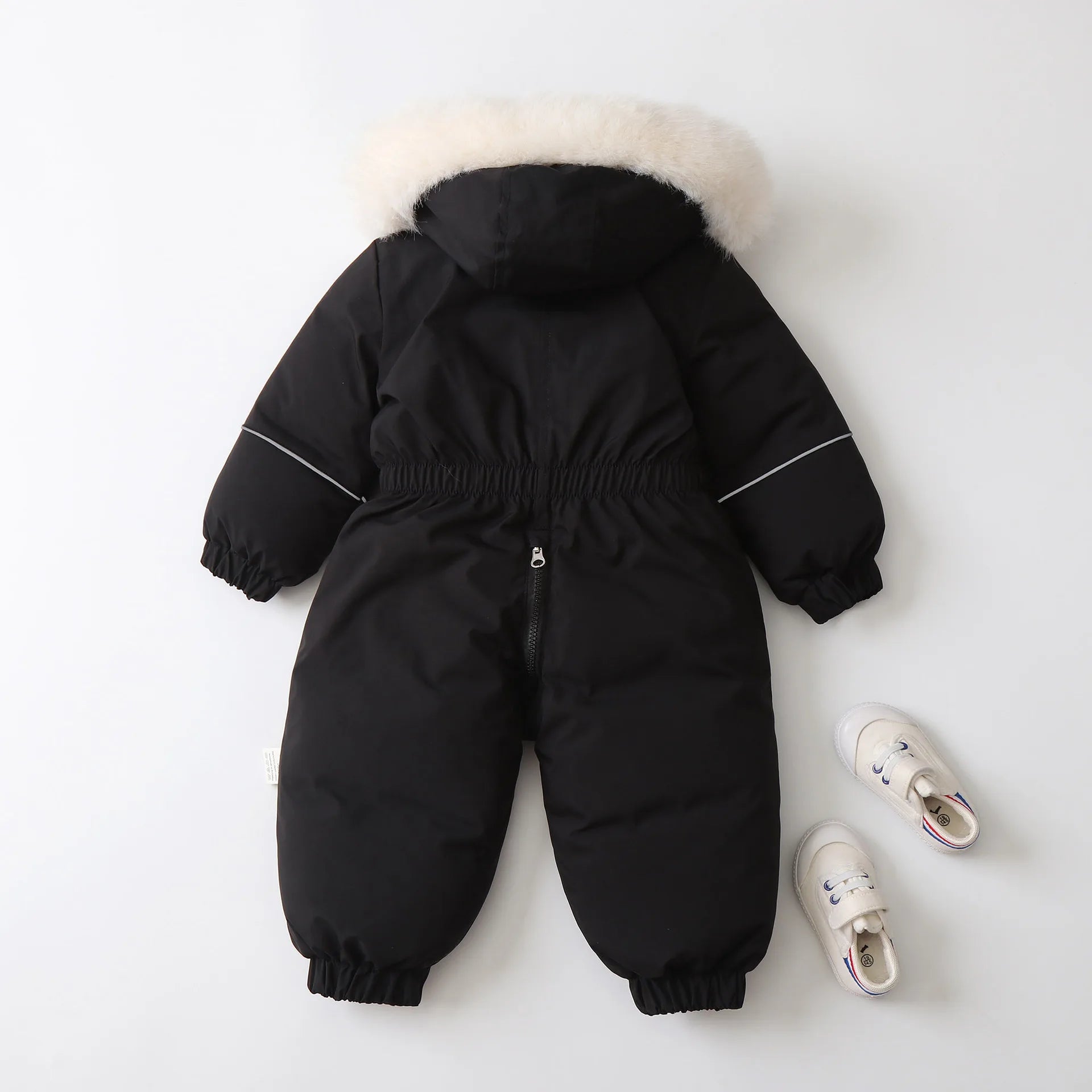 Winter Kid's Ski Suit Polar Fleece Lining Girls Jumpsuit Boys Waterproof Warm Overalls Children's Hooded Sportwear 2-5Y Unisex